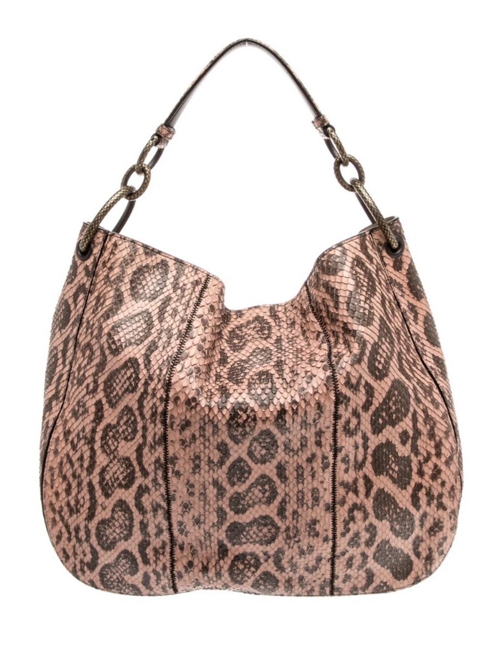 Bottega Veneta Python Loop Hobo Bag Original Retail:$4,800